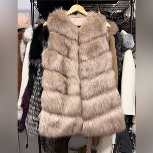 Luxurious Tan Faux Fur Vest